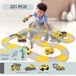 DIY Car Race Magic Rail Track Sets Brain Game Flexible Curved Creates Vehicles Toys Plastic Colored Railroad for Child's Gifts